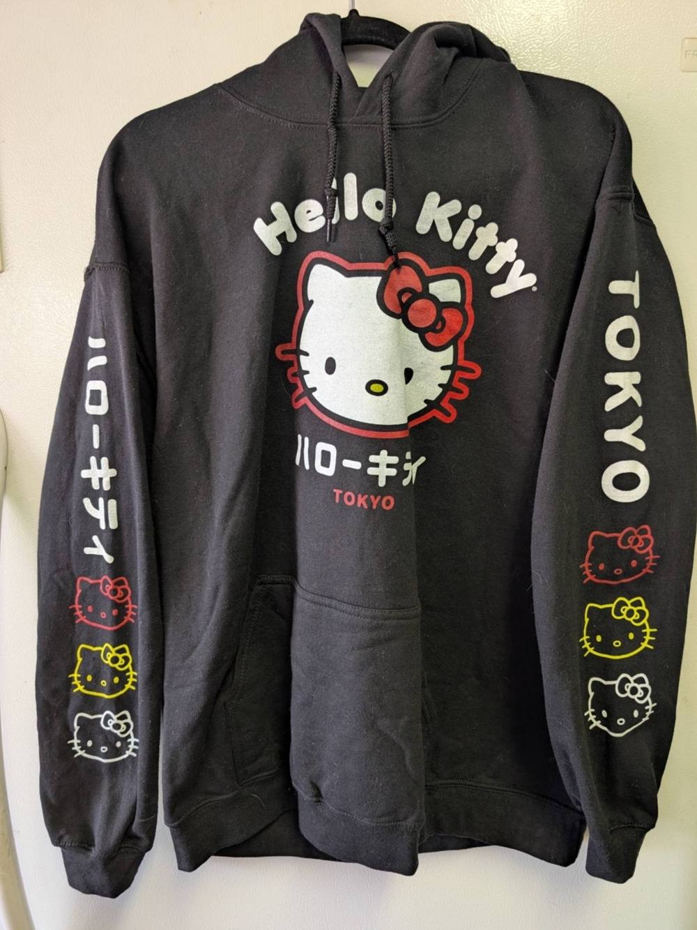 Hello Kitty Tokyo Black Graphic Hoodie Sweatshirt
